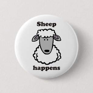 Badge Rond 5 Cm Le mouton se produit