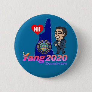 Badge Rond 5 Cm Le New Hampshire aime Yang
