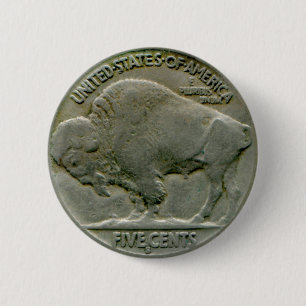 Badge Rond 5 Cm Le nickel de "Buffalo" des 1936 USA coupe la queue