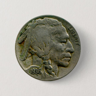 Badge Rond 5 Cm Le nickel de "Buffalo" des 1936 USA dirige le