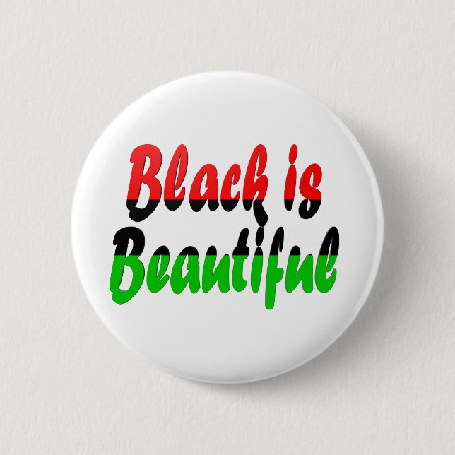 Badge Rond 5 Cm Le noir est beau drapeau de partisan du (Devant)