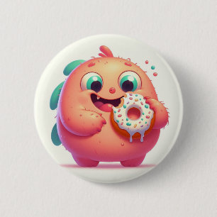 Badge Rond 5 Cm “Le p’tit monstre amateur de boissons“