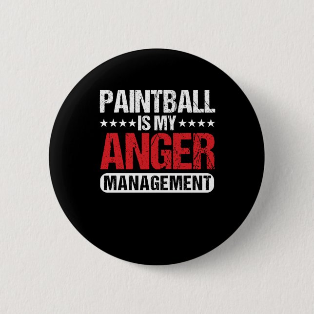 Badge Rond 5 Cm Le Paintball est mon marqueur de Paintball de gest (Devant)