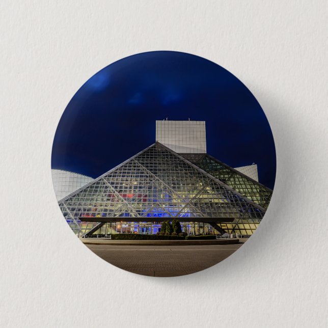 Badge Rond 5 Cm Le Panthéon de rock au crépuscule (Devant)
