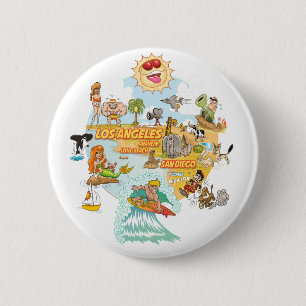 Badge Rond 5 Cm Le paradis californien