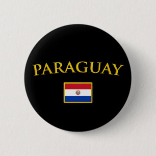 Badge Rond 5 Cm Le Paraguay d'or