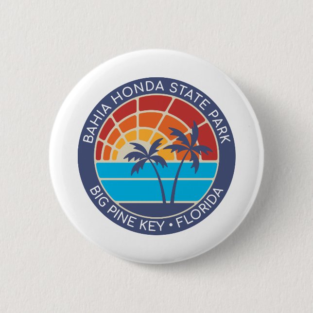 Badge Rond 5 Cm Le Parc d'état de Bahia Honda (Devant)