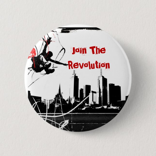 Badge Rond 5 Cm le parkour, joignent la révolution (Devant)