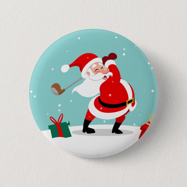 Badge Rond 5 Cm Le Père Noël (Devant)