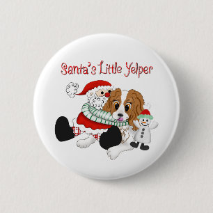 Badge Rond 5 Cm Le petit Cavalier King Charles de Santa's Little Y