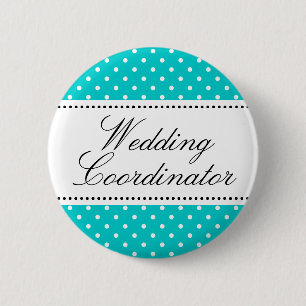 Badge Rond 5 Cm Le pinback de coordonnateur de mariage boutonne la
