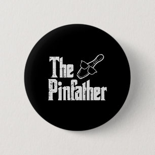 Badge Rond 5 Cm Le Pinfather Bowling Papa Fête des Pères Bowler Da