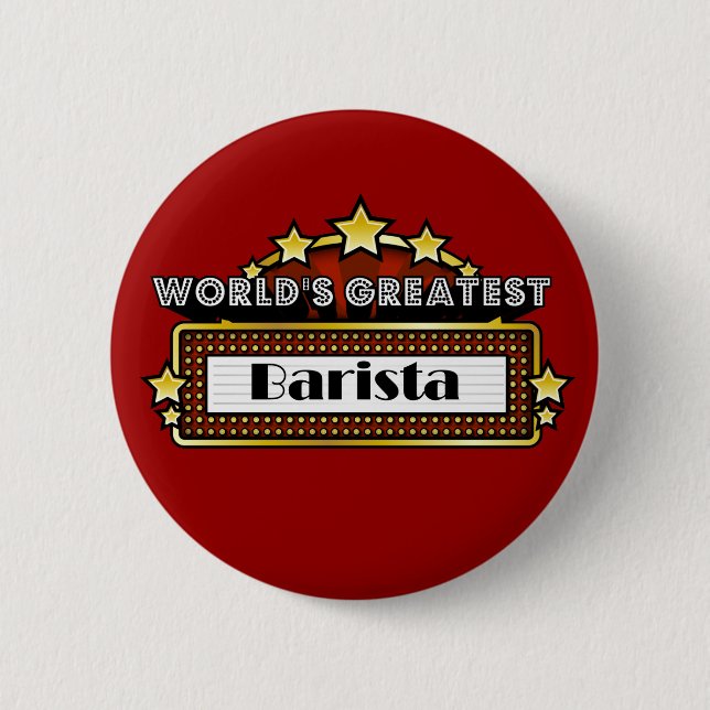 Badge Rond 5 Cm Le plus grand barman du monde (Devant)
