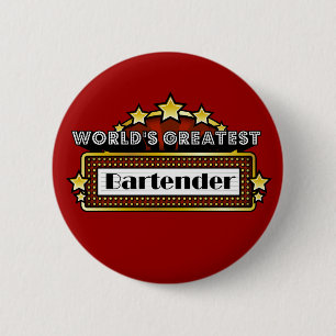 Badge Rond 5 Cm Le plus grand barman du monde