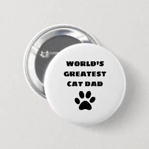 Badge Rond 5 Cm Le plus grand chat papa du monde texte personnalis