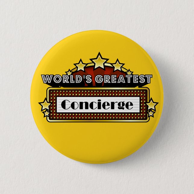 Badge Rond 5 Cm Le plus grand concierge du monde (Devant)