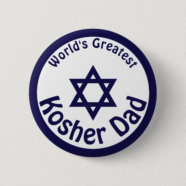 Badge Rond 5 Cm Le plus grand papa Kosher du monde (Devant)