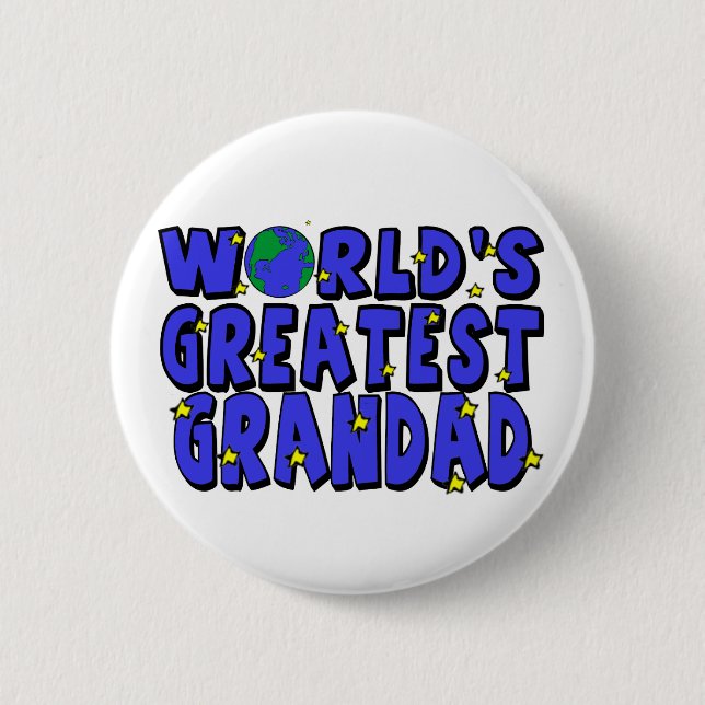 Badge Rond 5 Cm Le plus grand papy    du monde (Devant)