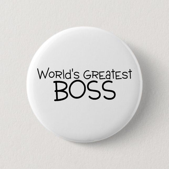 Badge Rond 5 Cm Le plus grand patron des mondes (Devant)