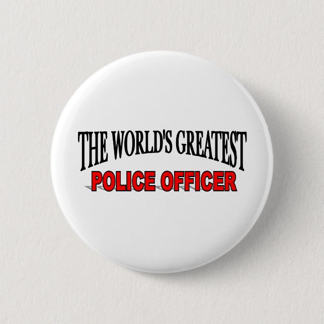Badge Rond 5 Cm Le plus grand policier du monde (Devant)