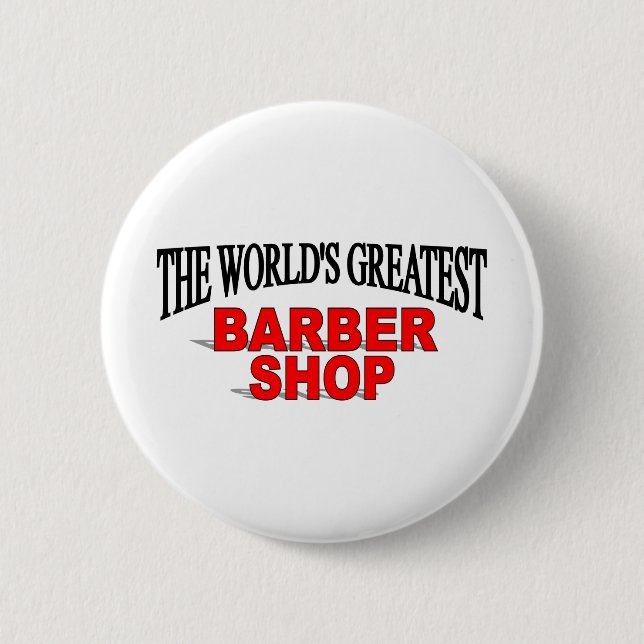 Badge Rond 5 Cm Le plus grand salon de coiffure du monde (Devant)