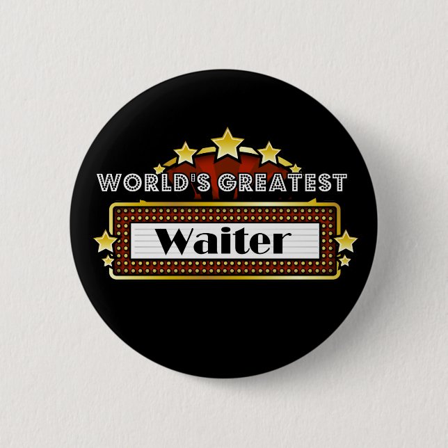 Badge Rond 5 Cm Le plus grand serveur du monde (Devant)