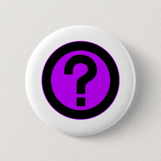 Badge Rond 5 Cm Le point d'interrogation demandent la ponctuation (Devant)