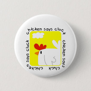 Badge Rond 5 Cm Le poulet indique des T-shirts et des cadeaux de g