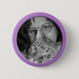 Badge Rond 5 Cm le pourpre tachette le cadre
