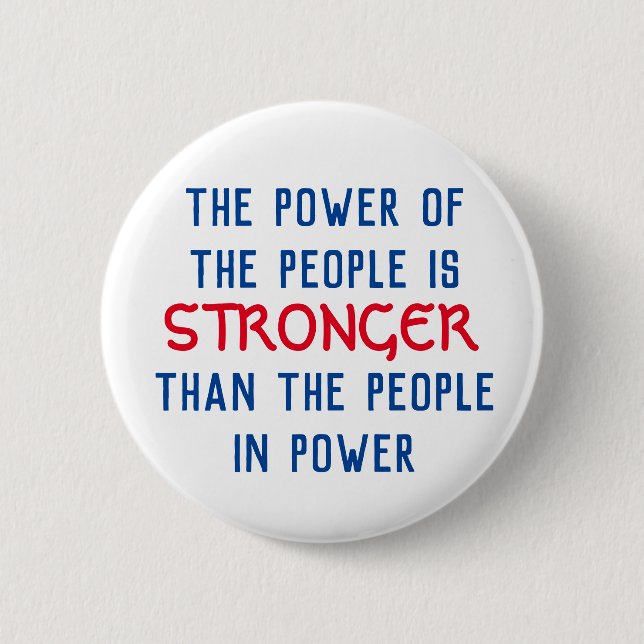 Badge Rond 5 Cm Le pouvoir du peuple (Devant)