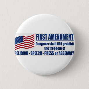 Badge Rond 5 Cm Le premier amendement