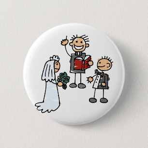 Badge Rond 5 Cm Le Premier Ministre Révérend Cérémonie Mariage