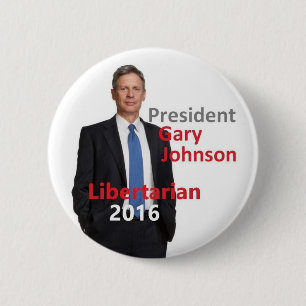 Badge Rond 5 Cm Le Président 2016 de Gary JOHNSON Button