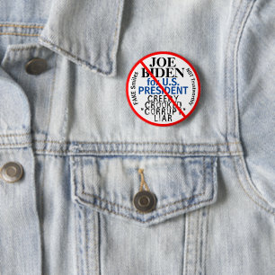 Badge Rond 5 Cm Le président anti-démocrate Joe Biden