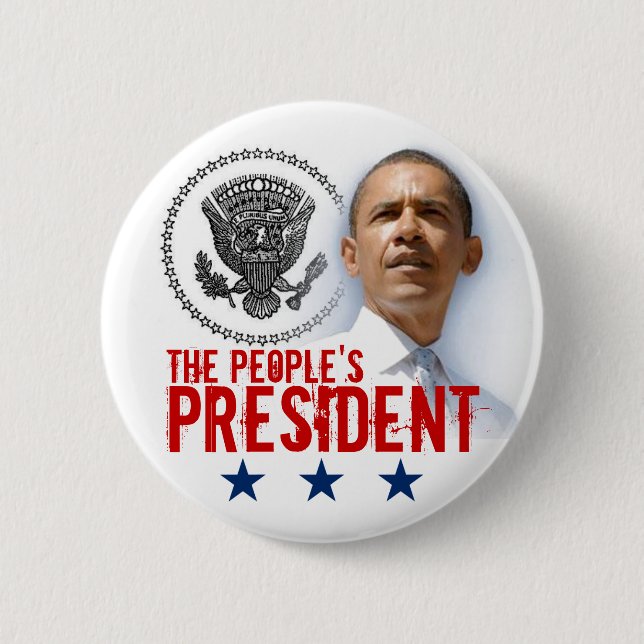 Badge Rond 5 Cm Le président des personnes (Devant)