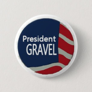 Badge Rond 5 Cm Le Président Gravel Flag Pin