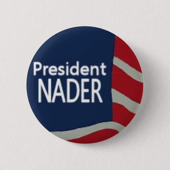 Badge Rond 5 Cm Le Président Nader Flag Pin (Devant)