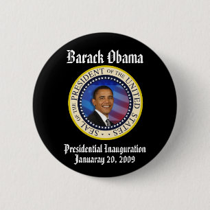 Badge Rond 5 Cm Le Président Obama Presidential Inauguration