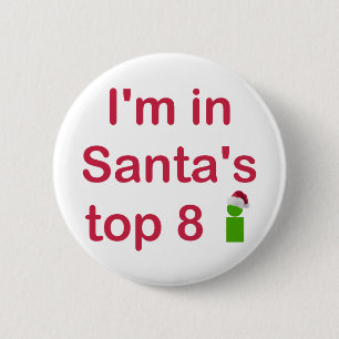 Badge Rond 5 Cm Le principal 8 de Père Noël