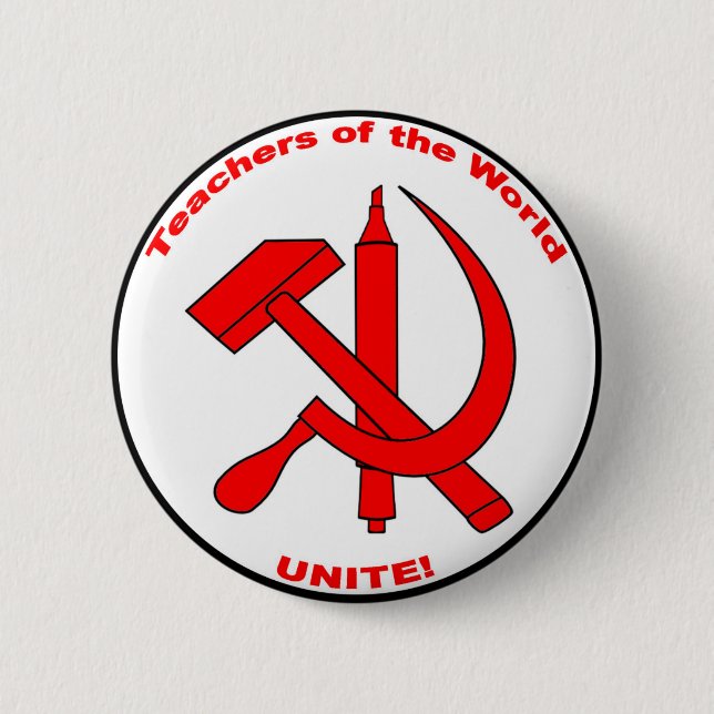Badge Rond 5 Cm Le professeur du monde, unissent ! (Devant)