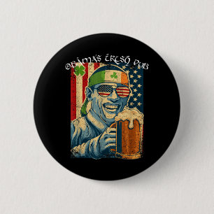 Badge Rond 5 Cm Le Pub Irlandais OBamas Trèfle Fête de la Saint-Pa