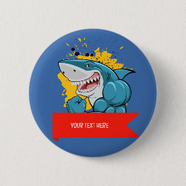 BADGE ROND 5 CM LE REQUIN