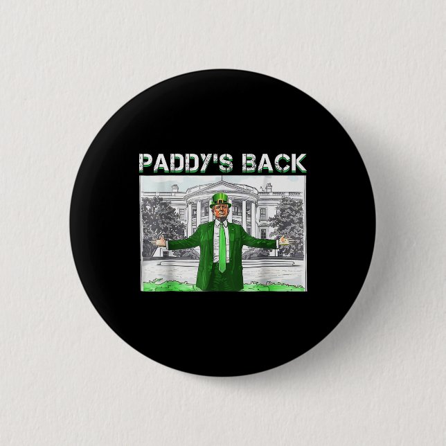 Badge Rond 5 Cm Le retour du Jour de la Saint Patrick de Paddy amu (Devant)