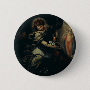 Badge Rond 5 Cm Le rêve de saint Joseph