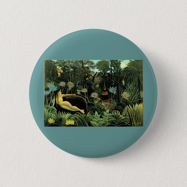 Badge Rond 5 Cm Le rêve d'Henri Rousseau (1910) (Devant)