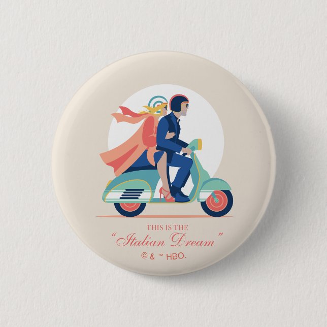 Badge Rond 5 Cm Le rêve italien - Le Lotus Blanc (Devant)