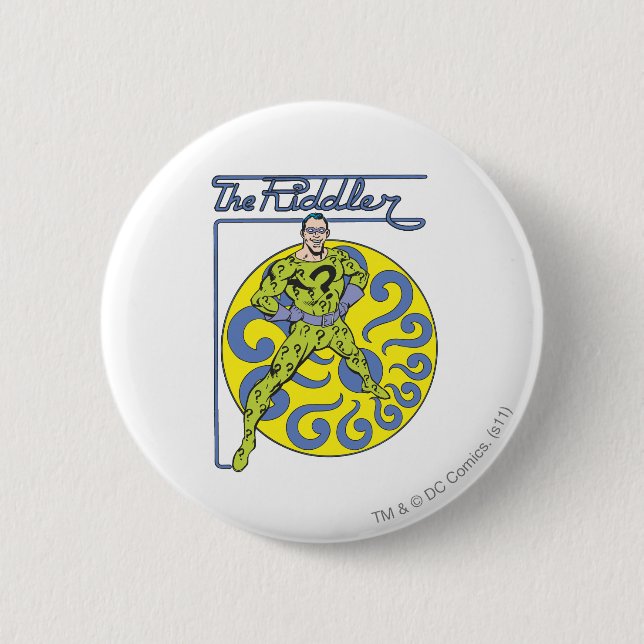 Badge Rond 5 Cm Le Riddler & Logo Purple (Devant)