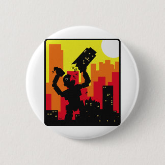 Badge Rond 5 Cm Le robot détruisent