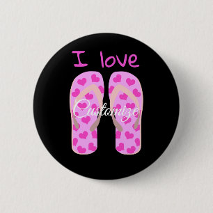 Badge Rond 5 Cm Le rose Flip-Flops Thunder_Cove