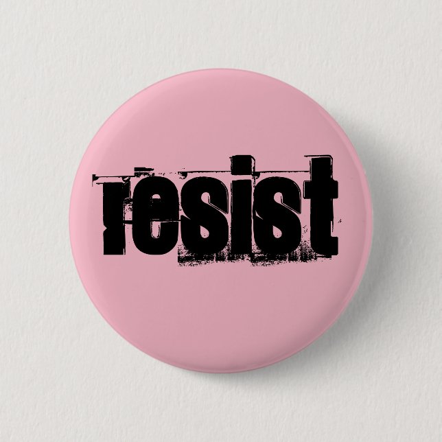 Badge Rond 5 Cm Le rose résistent à l'insigne (Devant)